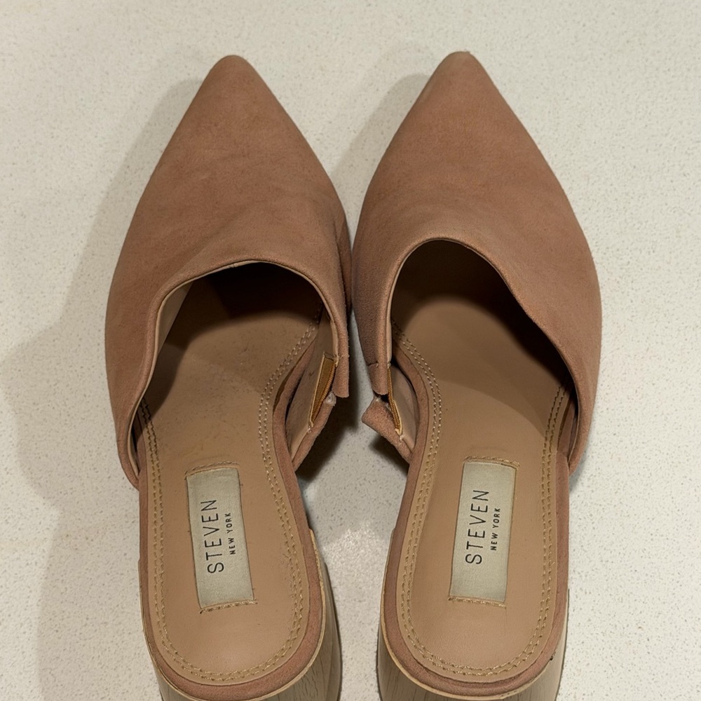 Steven By Steve Madden Tan Pointed Mules